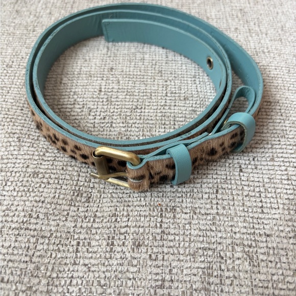 Boden Leather Haircalf Belt | Leopard Print | Size Large main image 5